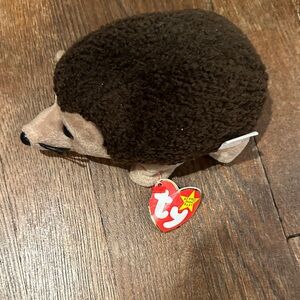 Ty Brown and Tan Hedgehog Plush